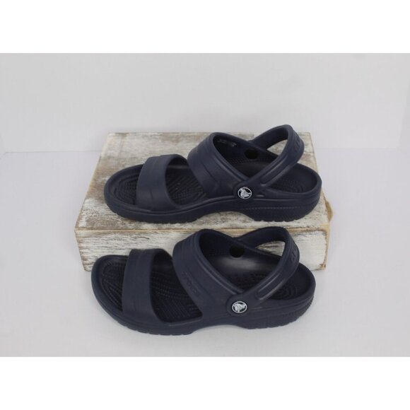 Crocs Youth Unisex Slide On Sandals Men's 4 Women's 6 Blue Open Toe Classic - Picture 4 of 9